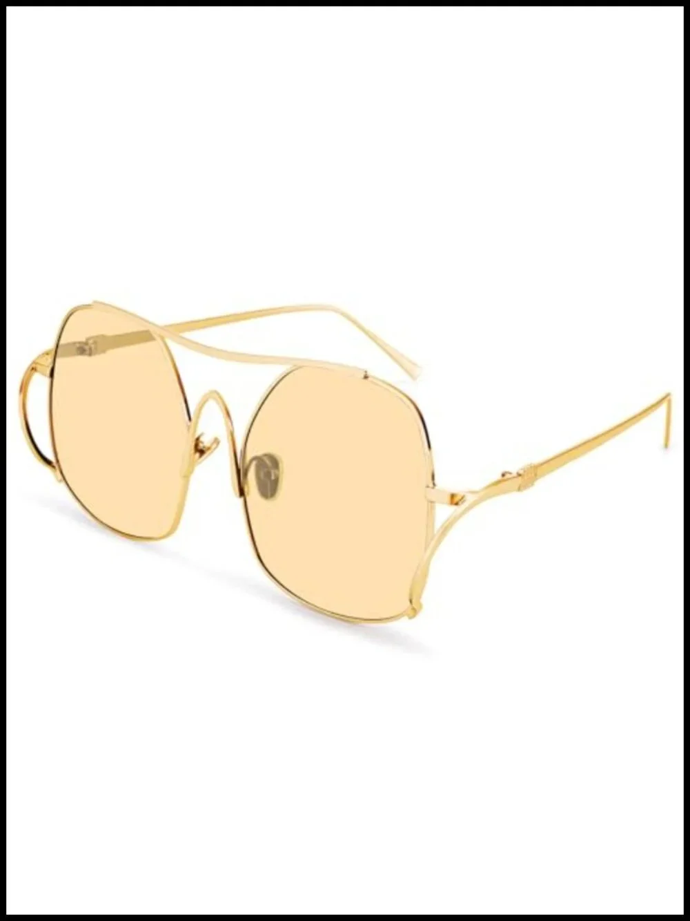 Oversized Aviator Sunglasses Women Retro Metal Frame UV400